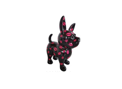 Abstrakter Hund Figur Statue Skulptur Deko Garten Design Statue XXL Bemalt 91cm