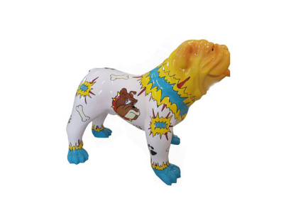Abstrakte Figur Statue Dekoration Design Skulptur Deko 90cm Hund Garten Statuen