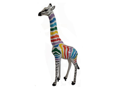 Abstrakte Figur Statue Giraffe Skulptur Deko Garten Design 205cm Statuen XXL Zoo