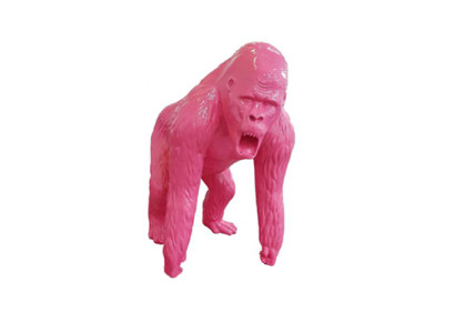 Abstrakte Pinke Figur Statue Gorilla Skulptur Deko Garten Design 130cm Statuen