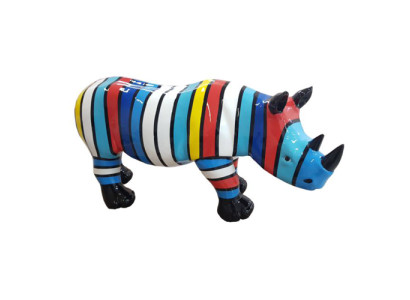 Abstrakt Nashorn Figur Statue Skulptur Deko Garten Design Statuen Dekoration Zoo