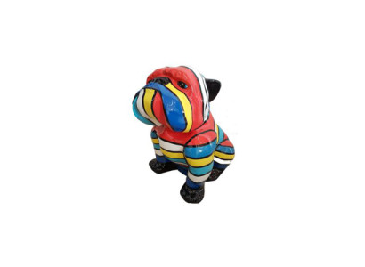 Abstrakte Figur Kunst Hund Statue Skulptur Deko Garten Design Statuen bunt neu