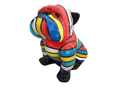 Abstrakte Figur Kunst Hund Skulptur Deko Design Statuen bunt Statue Garten neu