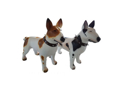 Abstrakte Kunst Figur Statue Garten dekoration Figuren Deko Kampf Hund Statuen