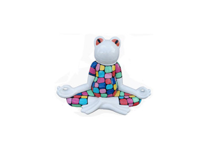 Skulpturen Frosch Yoga aus Kunststoff, Höhe 55cm