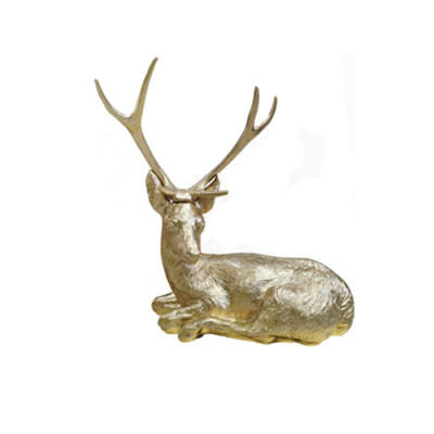 Figur Statue Skulptur Statuen Hirsch Reh Garten Figuren Statuen Skulpturen Gold