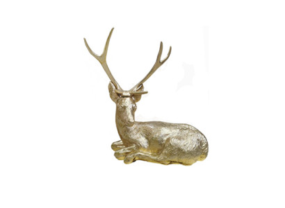 Figur Statue Skulptur Statuen Hirsch Reh Garten Figuren Statuen Skulpturen Gold