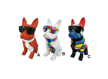 abstrakte hund dog figur figuren statuen moderne bunt bemalt neu 30cm statue Neu