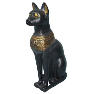 Figur Ägyptische Katze Bastet Statuen Figuren Dekoration Kunststoff 80cm Deko