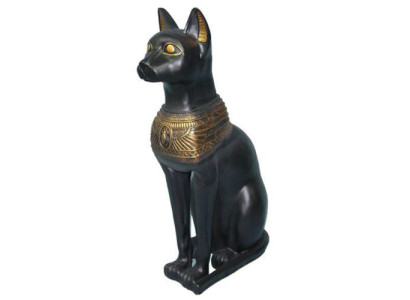 Figur Ägyptische Katze Bastet Statuen Figuren Dekoration Kunststoff 80cm Deko