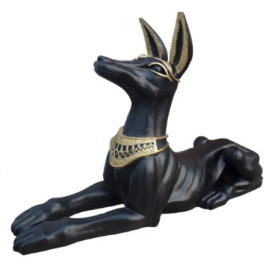 Ägyptische Figur Schakal Anubis Kunststoff Groß god of death Dekoration 52 cm