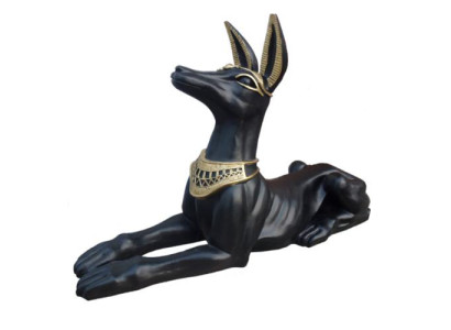 Ägyptische Figur Schakal Anubis Kunststoff Groß god of death Dekoration 52 cm