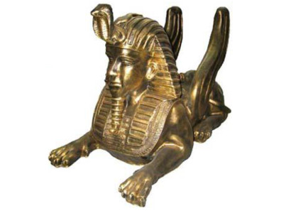 Ägyptischer Sphinx Statue Statuen Dekoration Figuren Skulpturen Deko 42 cm Katze