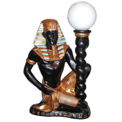 Skulptur Ägypterin Pharao Stand Steh Leuchte Sklavin Lebensgroß Figur 55 cm Neu