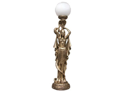 Ägyptische Figur Lampe Tisch Steh Lampen Statue Kleopatra 74cm Statuen Leuchte