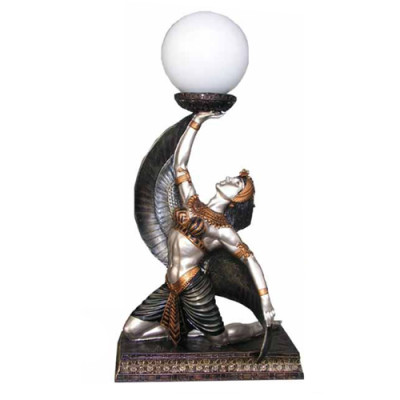Ägyptische Figur Lampe Tisch Steh Lampen Statue Kleopatra 49cm Statuen Leuchte