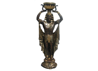 Skulptur Egyptian Pharao Ägyptische Statue Figur Vase Statuen Skulpturen 130 cm