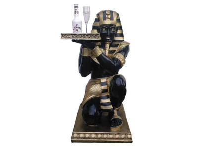 Ägyptische Pharao Figur aus Kunststoff Beistelltisch Tisch Figuren Höhe 90 cm