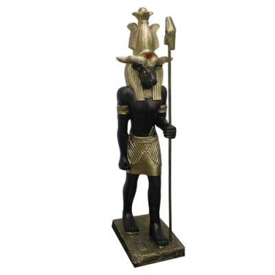 Ägyptischer Gott Khnum Statue Figur Statuen Figuren Skulpturen 40 cm Antik Stil