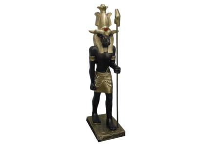 Ägyptischer Gott Khnum Statue Figur Statuen Figuren Skulpturen 40 cm Antik Stil