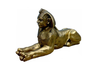 Statue Sphinx aus Kunststoff Figuren Ägyptische Statuen Figur Statuen Neu 40 cm