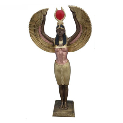 Ägyptische Figur Göttin Isis Figuren Statuen Kunststoff Statue Antik Stil 51 cm