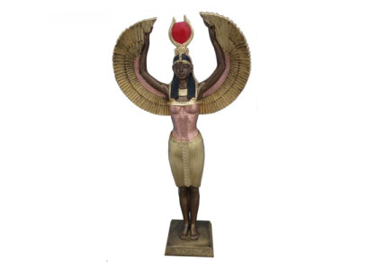 Ägyptische Figur Göttin Isis Figuren Statuen Kunststoff Statue Antik Stil 51 cm