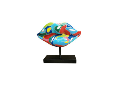 Abstrakt Lippen Design Figur Statue Skulptur Deko Statuen Dekoration Neu 47cm