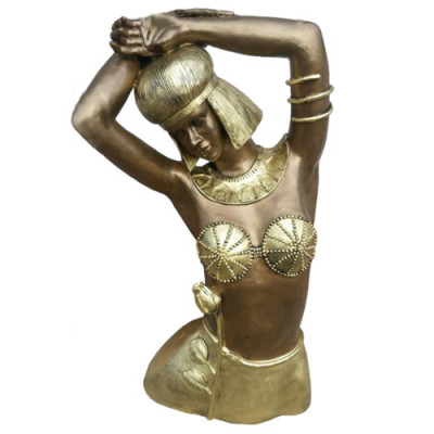 Skulptur Ägyptische Frau Tänzerin Statuen Figuren Büste Körper Ägypten Goldene