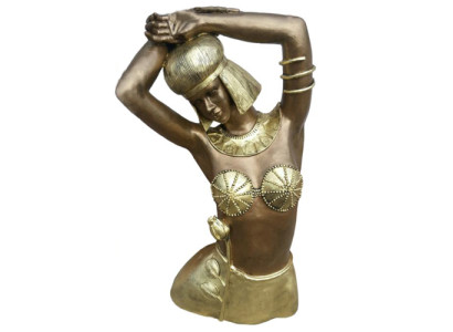 Skulptur Ägyptische Frau Tänzerin Statuen Figuren Büste Körper Ägypten Goldene