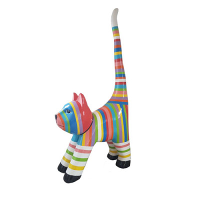 Abstrakt 190cm Katze Figur Statue Deko Skulptur Garten Design Dekoration Statuen