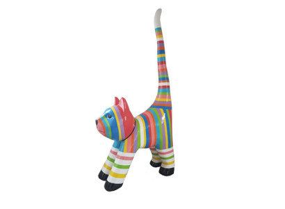 Abstrakt 190cm Katze Figur Statue Deko Skulptur Garten Design Dekoration Statuen