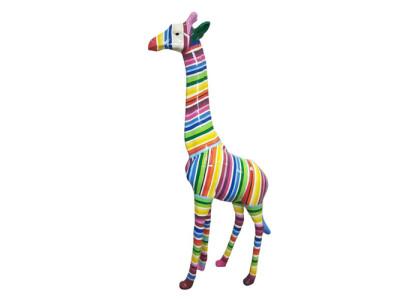 abstrakte Skulptur Giraffe Dekoration Figur Kunststoff Statuen Deko Statue 205cm
