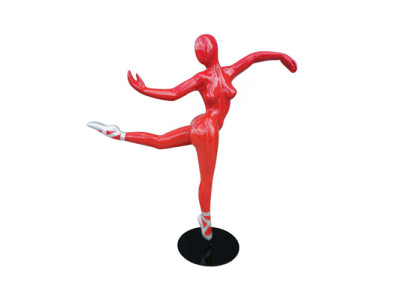 Design Figur Ballerina PVC Skulptur Statuen Figuren Dekoration 150cm Deko Rote