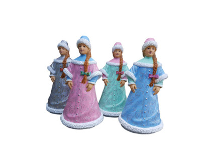Figur Statue Sneguratschka Statuen Figuren Weihnachten Snegurka Russian Women
