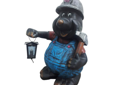 Design Maulwurf Bergbau Figur Statue Skulptur Figur Dekoration Neu 70cm Deko