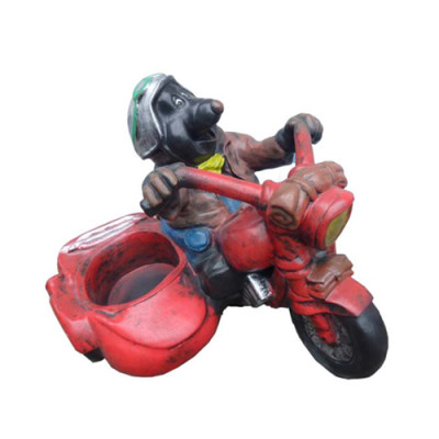 Skulptur Biker auf einem Motorrad Dekoration Statuen Figuren Skulpturen 55cm