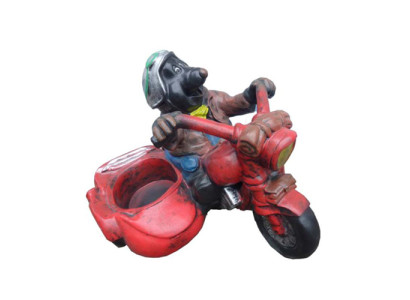 Skulptur Biker auf einem Motorrad Dekoration Statuen Figuren Skulpturen 55cm