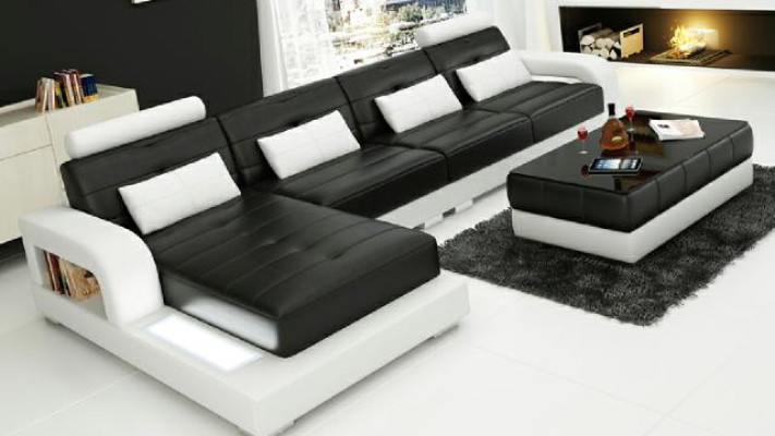 LEDERSOFA SOFA ECKCOUCH USB SOFAGARNITUR COUCH WOHNLANDSCHAFT Maßanfertigung Neu