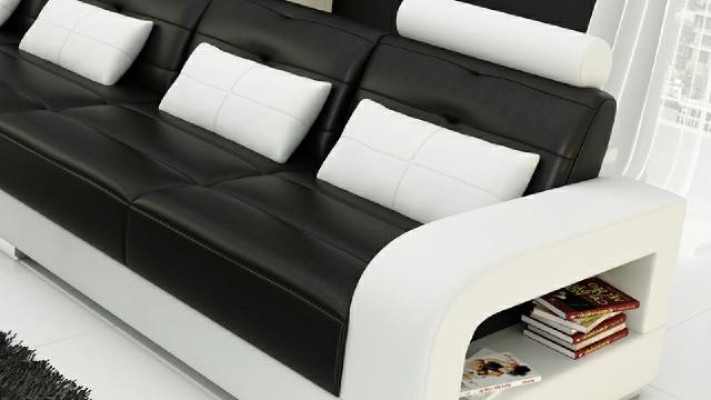 LEDERSOFA SOFA ECKCOUCH USB SOFAGARNITUR COUCH WOHNLANDSCHAFT Maßanfertigung Neu