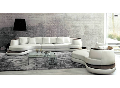 Wohnlandschaft Couch Polster Ecksofa mit USB,Insel Sofa Ledersofa Eckgarnitur
