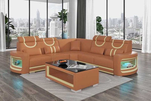 Ecksofa Luxus Eckgarnitur Ledersofa L Form Weiß Couch Sofa Design Neu