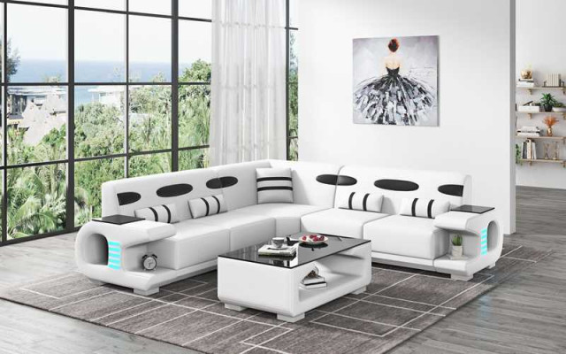 Ecksofa Ledersofa L Form Couch Sofa Braun Luxus Moderne Eckgarnitur