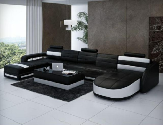 LEDERSOFA ECKSOFA COUCH DESIGNER PISA WOHNLANDSCHAFT COUCH SOFA U FORM COLO 3