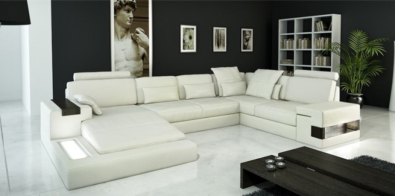 Design Leder Sofa Couch Polster Garnitur Wohnlandschaft Sofas Couchen Bellini