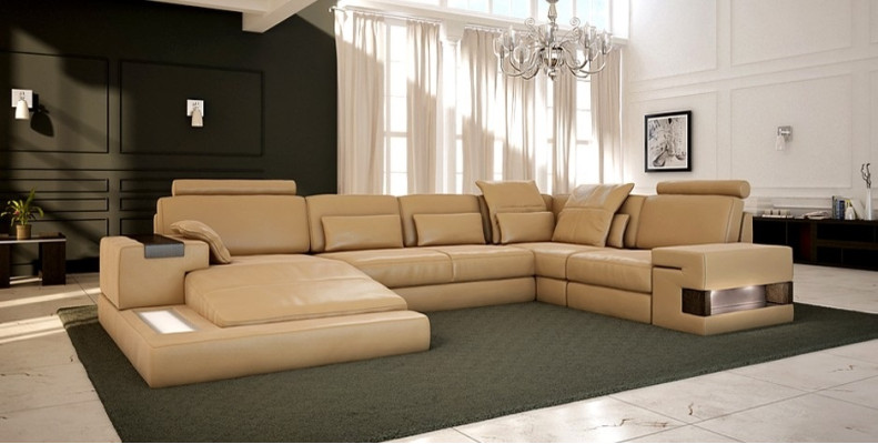 Design Leder Sofa Couch Polster Garnitur Wohnlandschaft Sofas Couchen Bellini