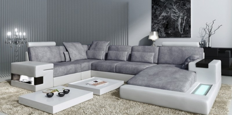 Design Leder Sofa Couch Polster Garnitur Wohnlandschaft Sofas Couchen Bellini