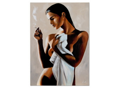 "Rauchende Muse" Handarbeit Ölbilder Gemälde Leinwand Ölbild Bild G119659