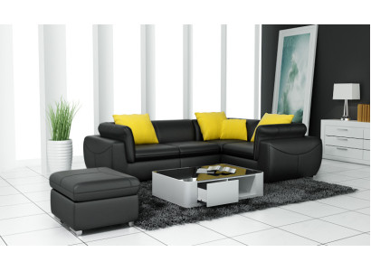 Ledersofa Couch Wohnlandschaft Ecksofa Eck Garnitur Design Modern Sofa F_3014C