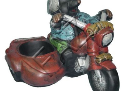 Design Motorrad Vase Design Skulptur Figur Statue Statuen Figuren Dekoration Neu